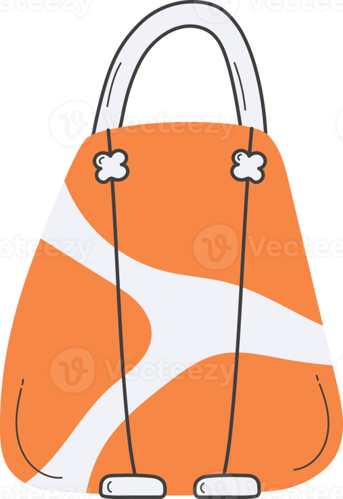 Beach Bag in orange leather. png