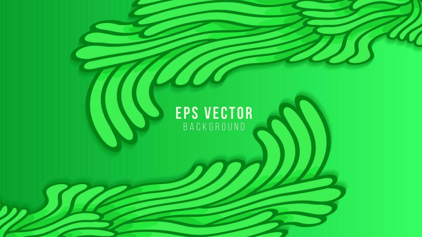 Abstract green flow line digital doodle website background, smooth particle wave, design concept background and wallpaper, vector eps