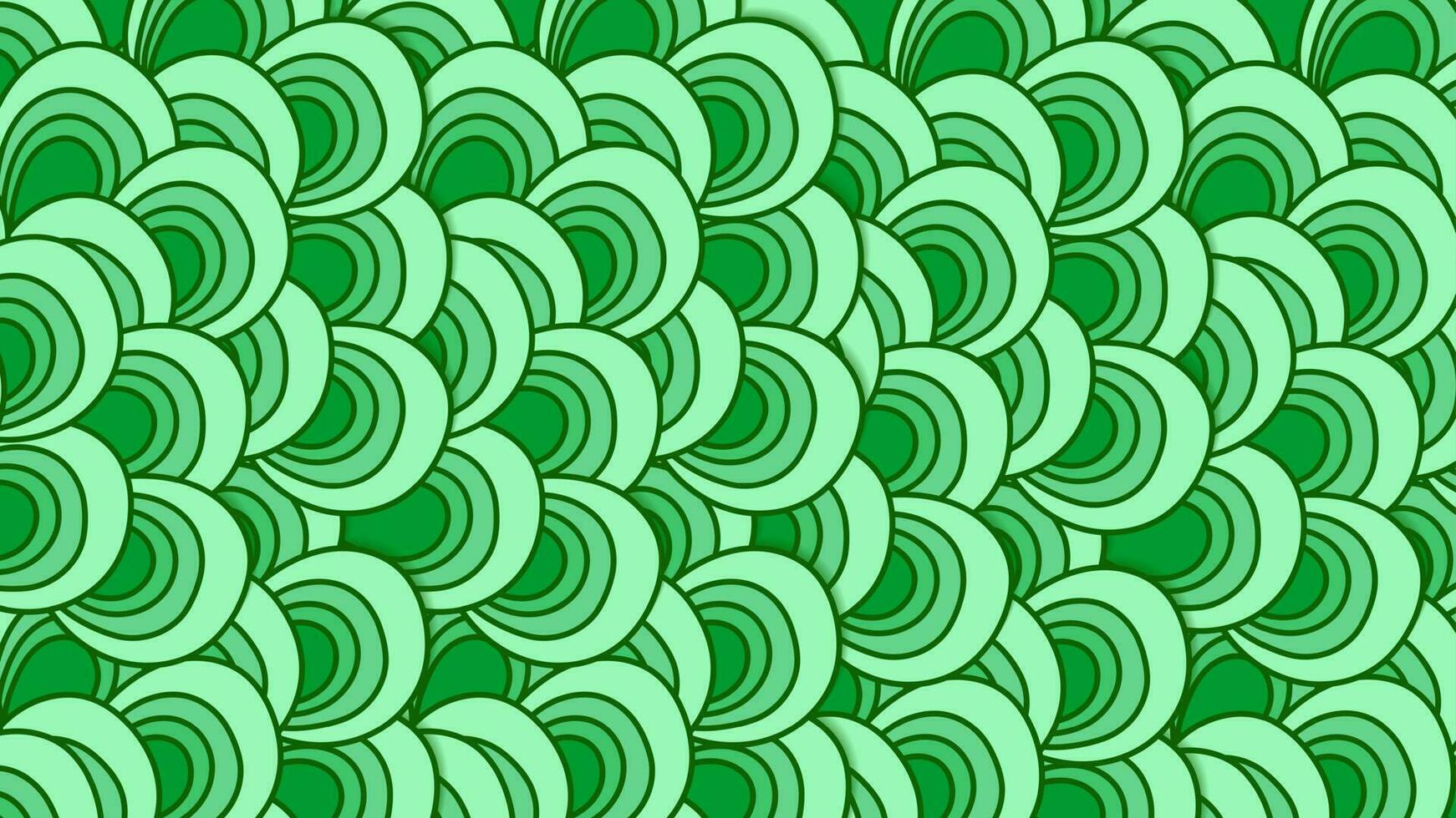 Excellent abstract green background with doodle lines. Vector illustration