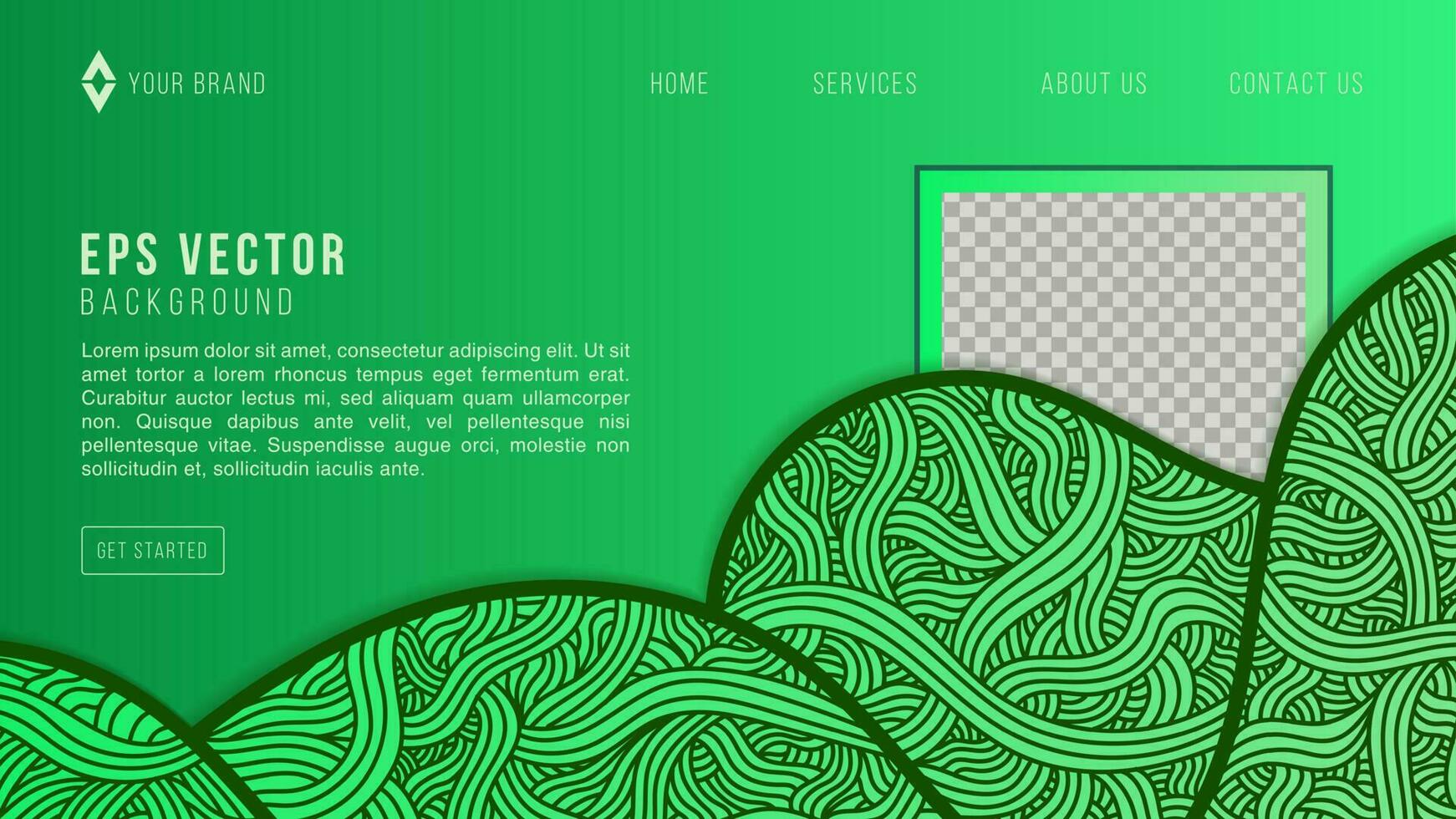 Abstract Green liquid doodle background web design. Modern background design. gradient color. Green Dynamic Waves. Fluid shapes composition. Fit for website, banners, wallpapers, brochure, posters vector