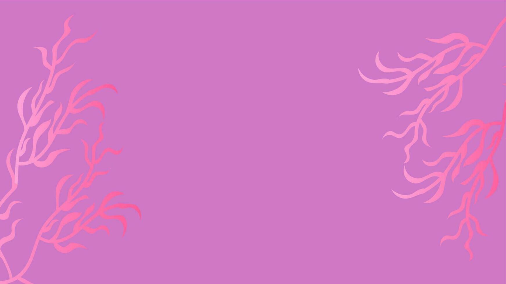 Abstract purple background of floral shapes, lines on white background with blank space in center for text. Minimalist wavy background. vector