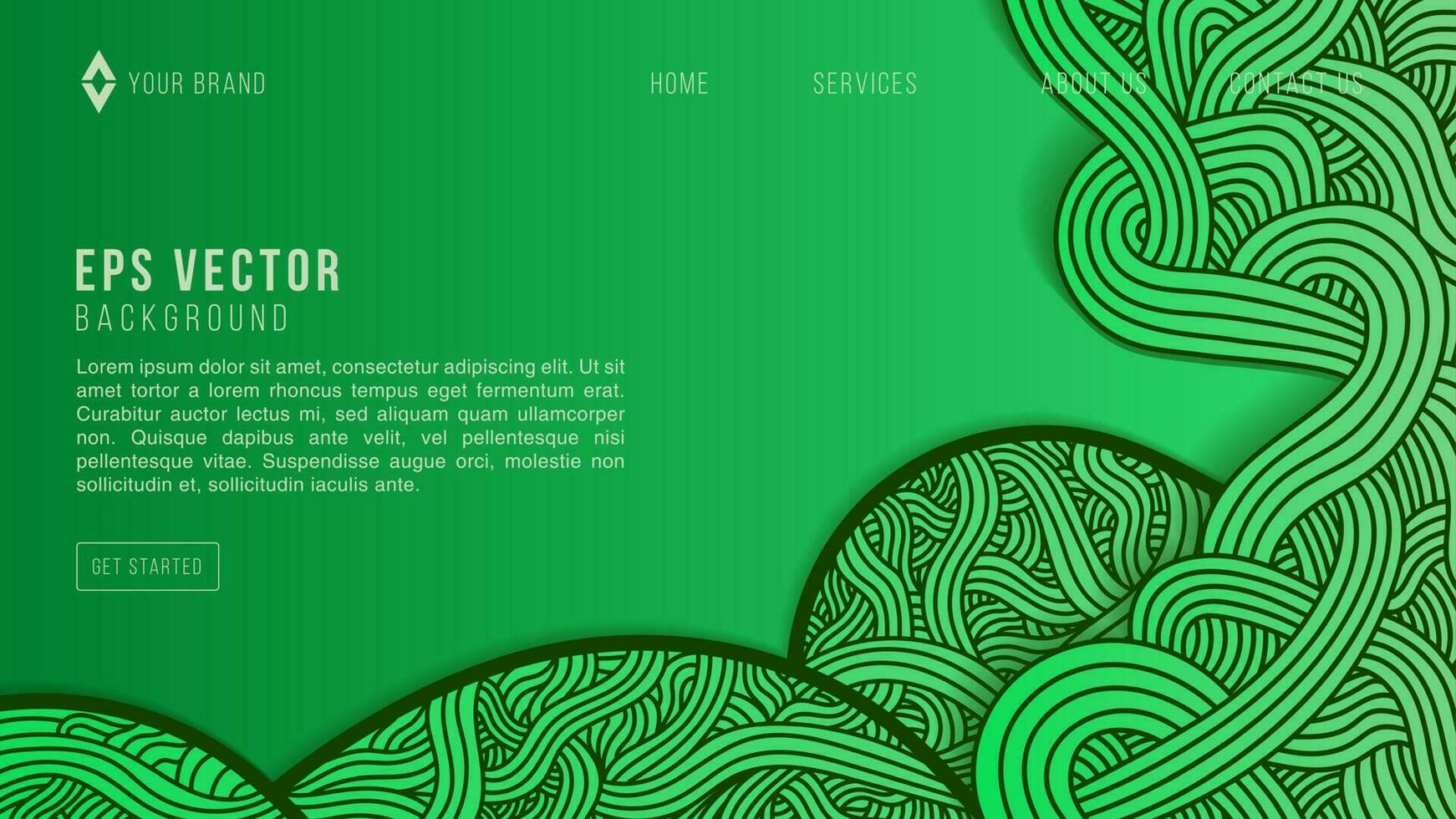 Abstract Green liquid doodle background web design. Modern background design. gradient color. Green Dynamic Waves. Fluid shapes composition. Fit for website, banners, wallpapers, brochure, posters vector
