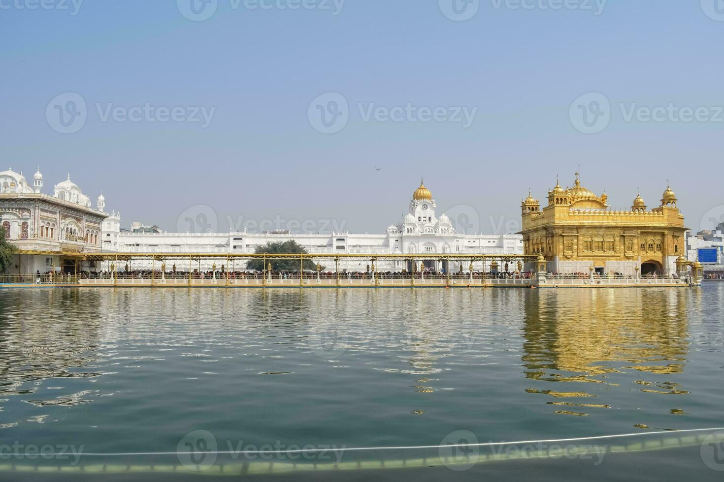 Beautiful view of Golden Temple - Harmandir Sahib in Amritsar, Punjab, India, Famous indian sikh landmark, Golden Temple, the main sanctuary of Sikhs in Amritsar, India photo