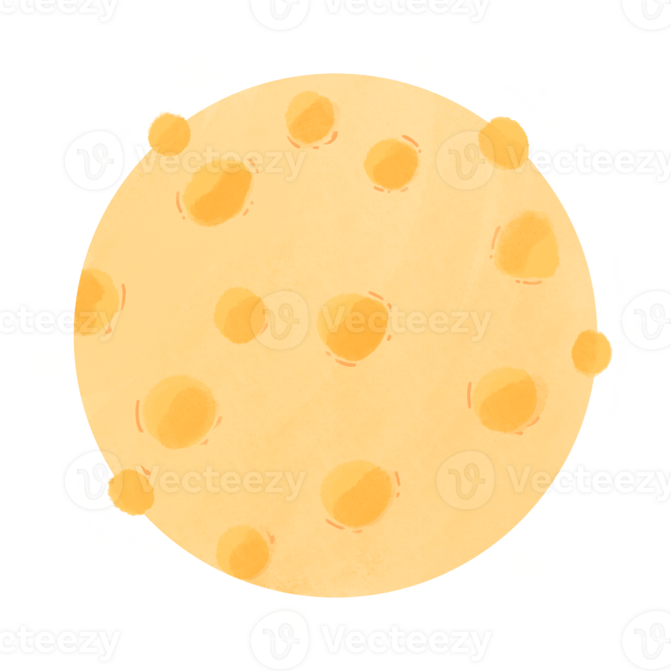 Moon watercolor element png