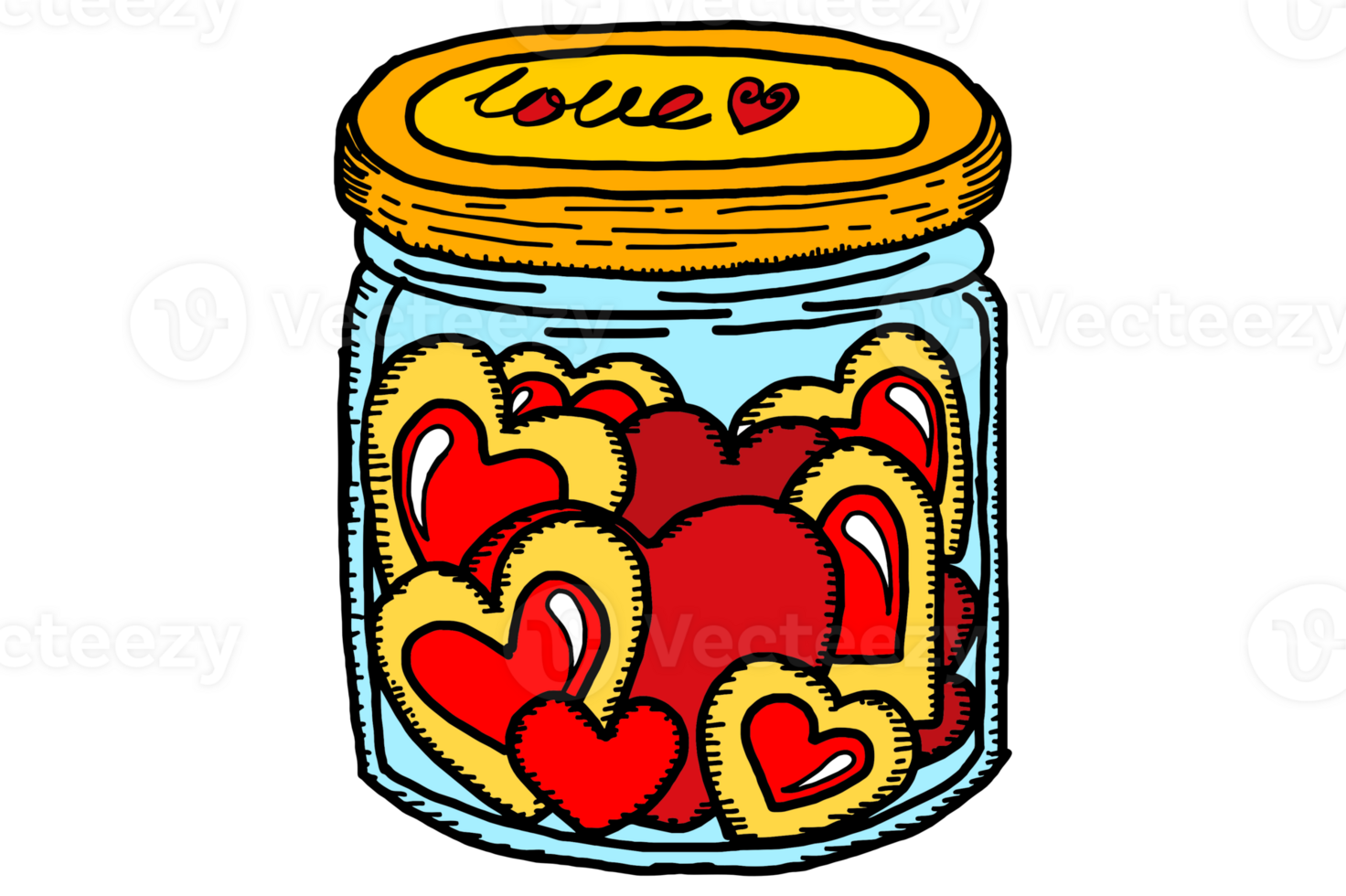 A jar of valentine love cake, biscuit illustration 24682981 PNG