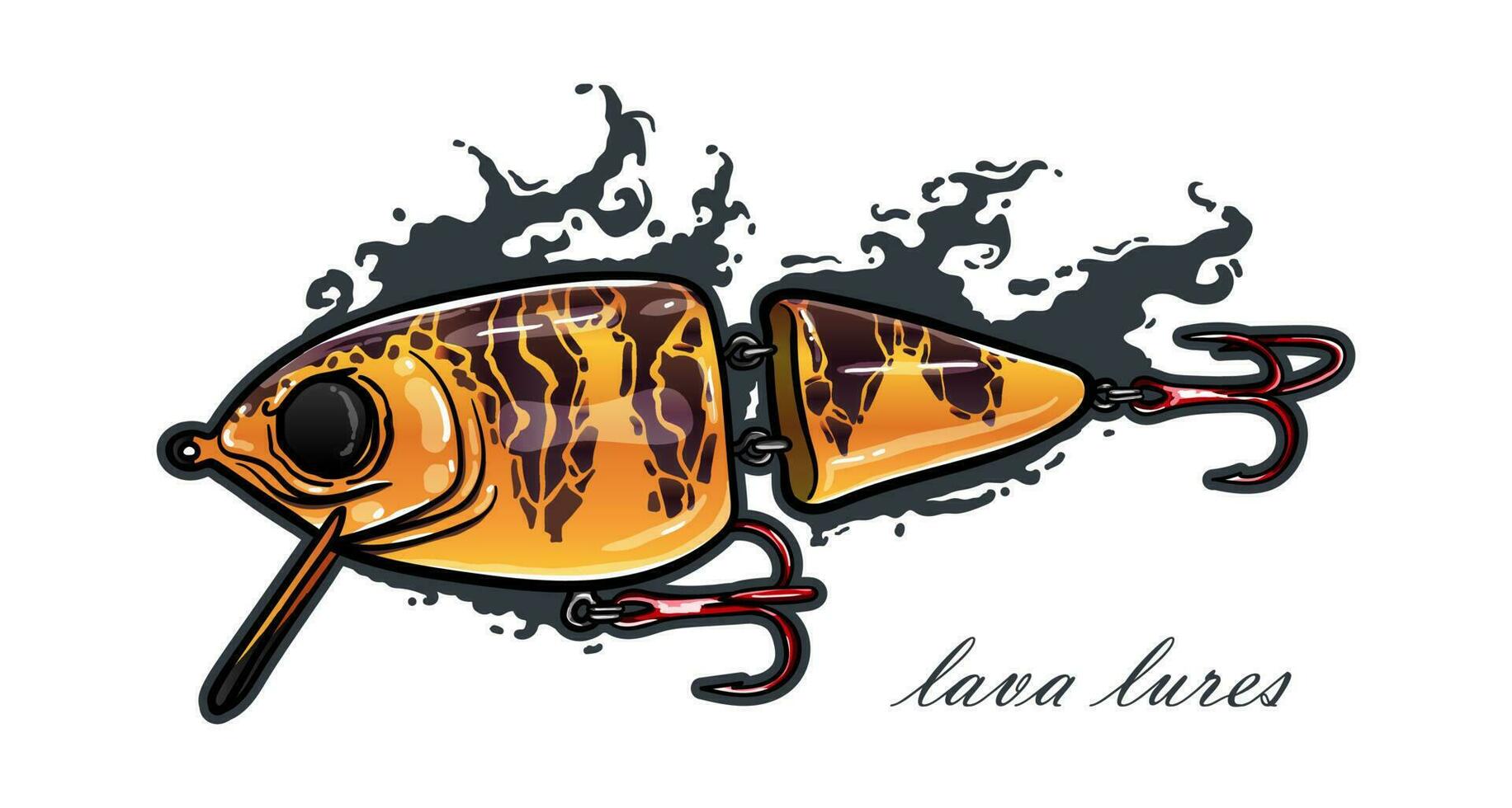 Vintage fishing lure concept Royalty Free Vector Image