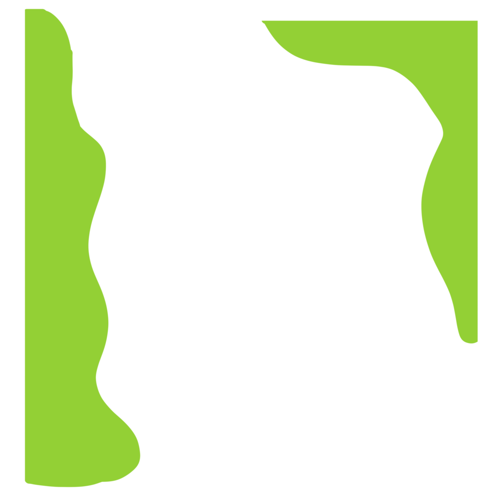 Blob border With Green colour png