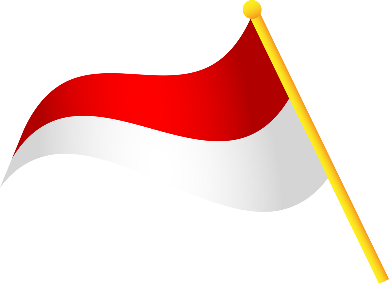 Indonesië of Monaco golvend vlag png