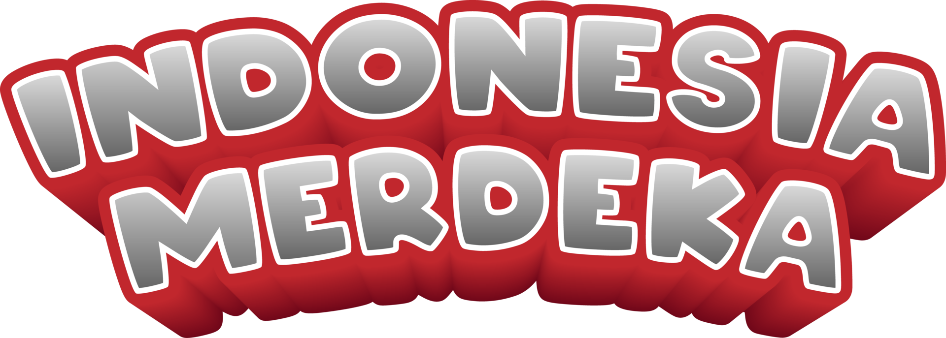 indonesia merdeka typography png