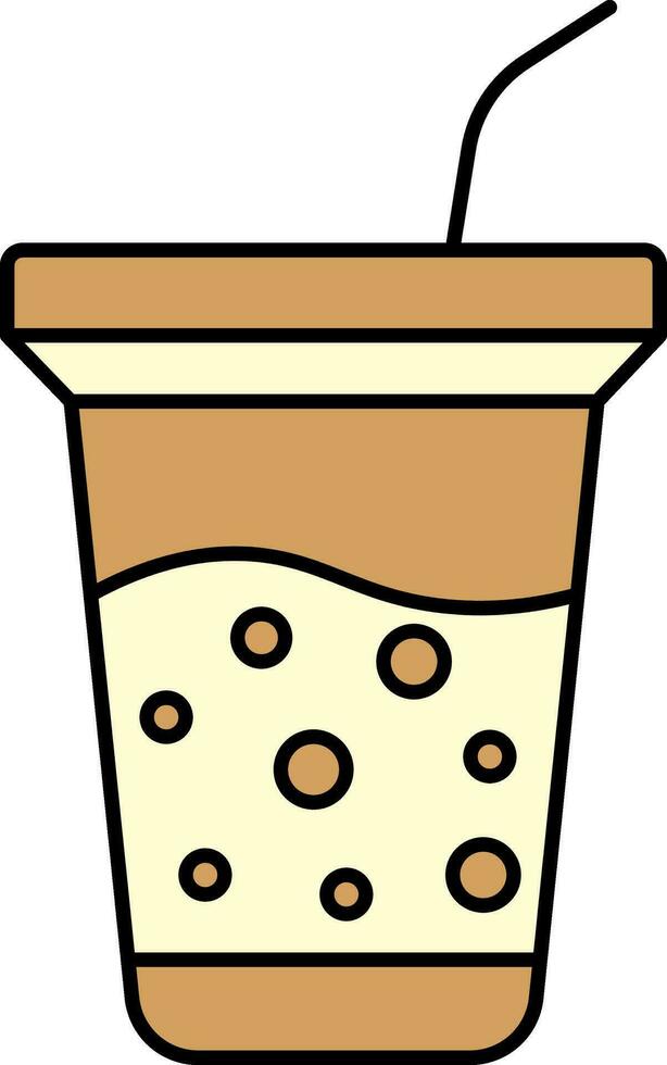 Coffee Icon in Beige Color vector