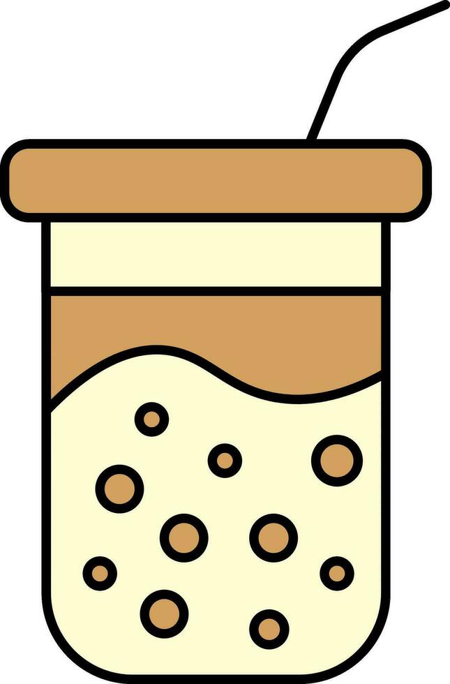 café icono en beige color vector