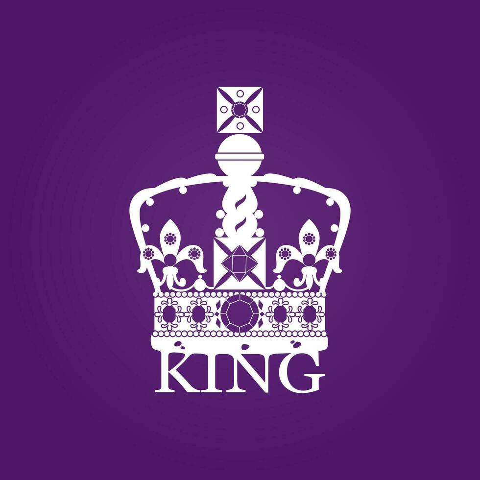 British crown vector flat illustration. King's crown. Symbol, element, emblem