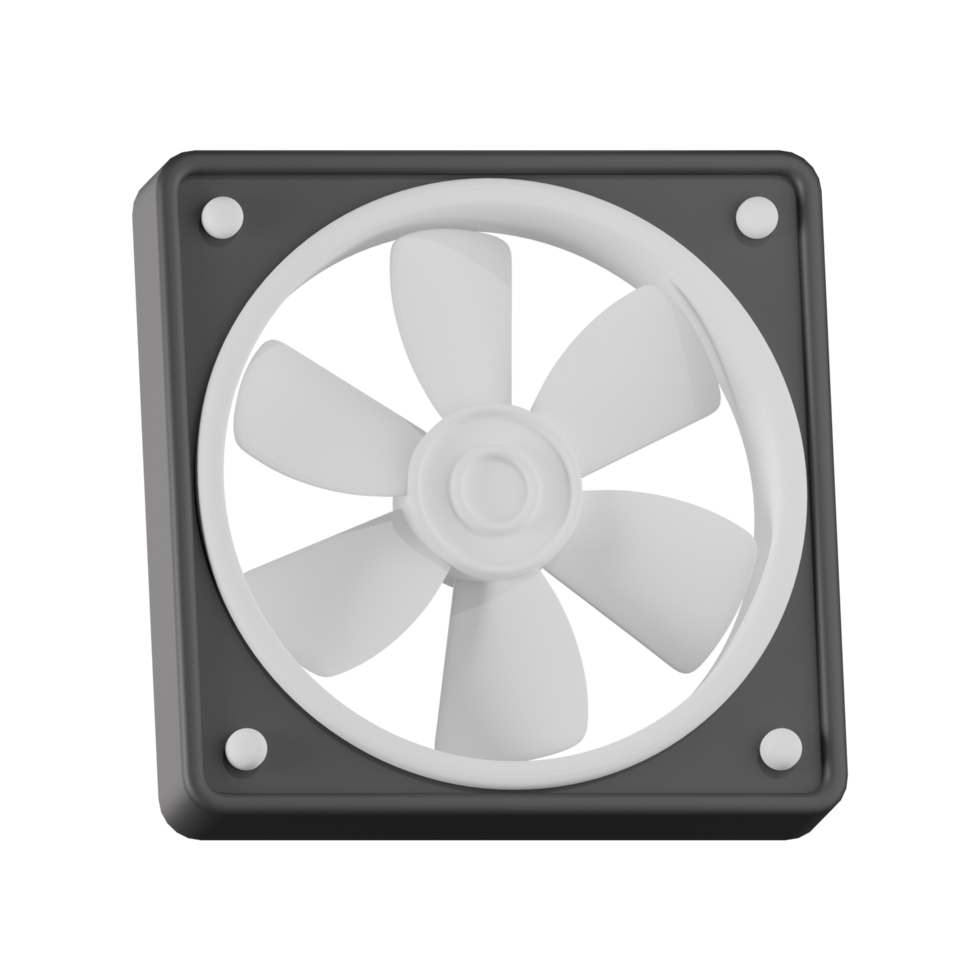 3d ícone ventilador componente computador hardware ilustração conceito ícone render png