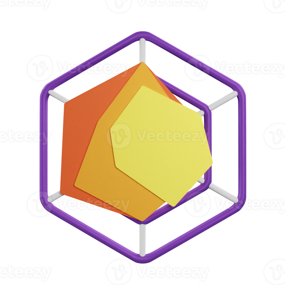 3d icon radar chart data graph illustration concept icon render png