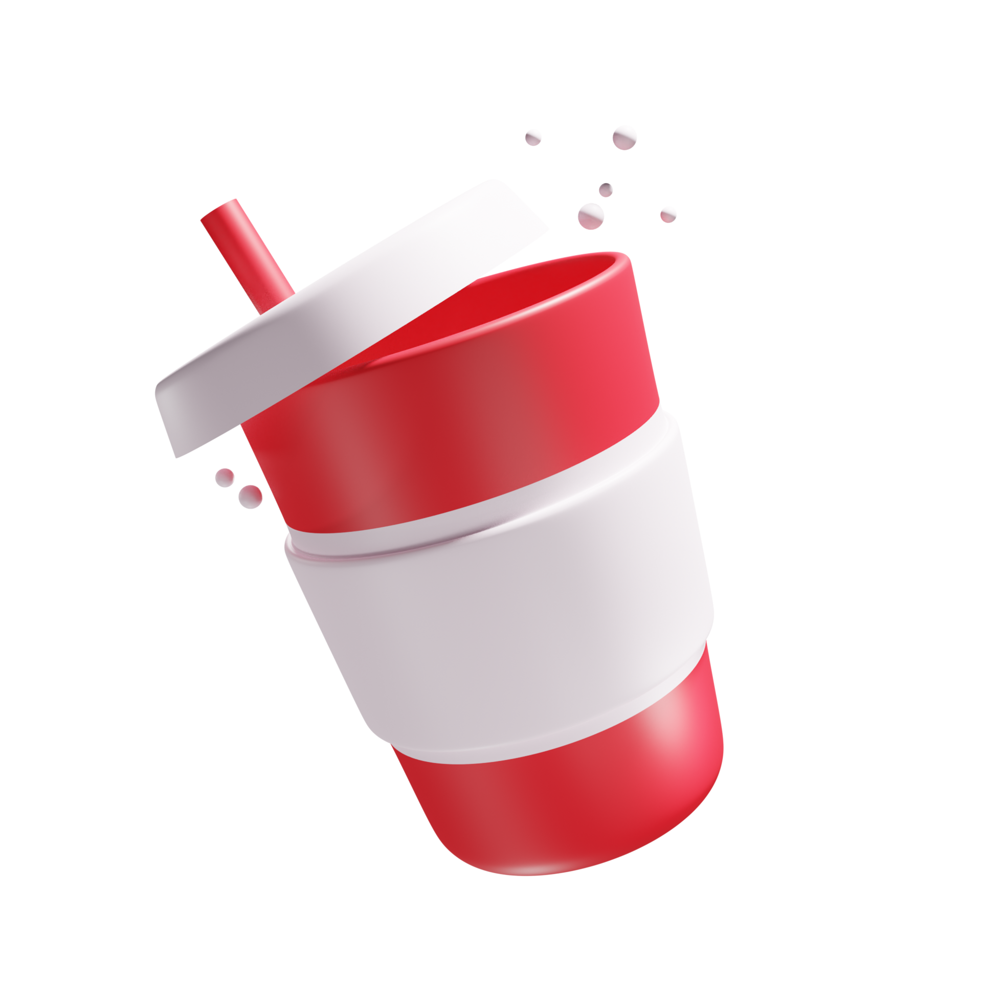 3d rendering of soda cup fast food icon 13995928 PNG