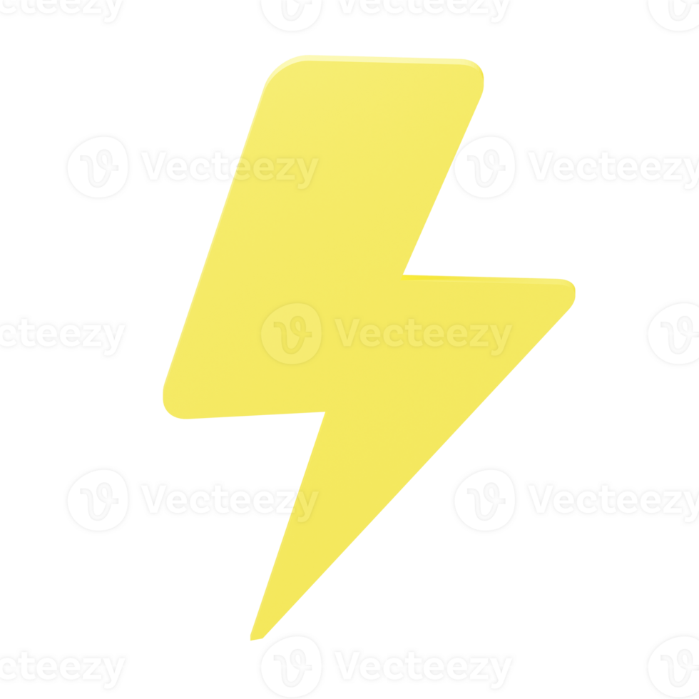 3d icon thunder weather forecast illustration concept icon render png