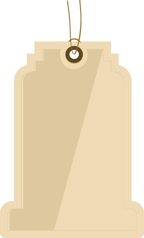 Beige colour tag or label vector