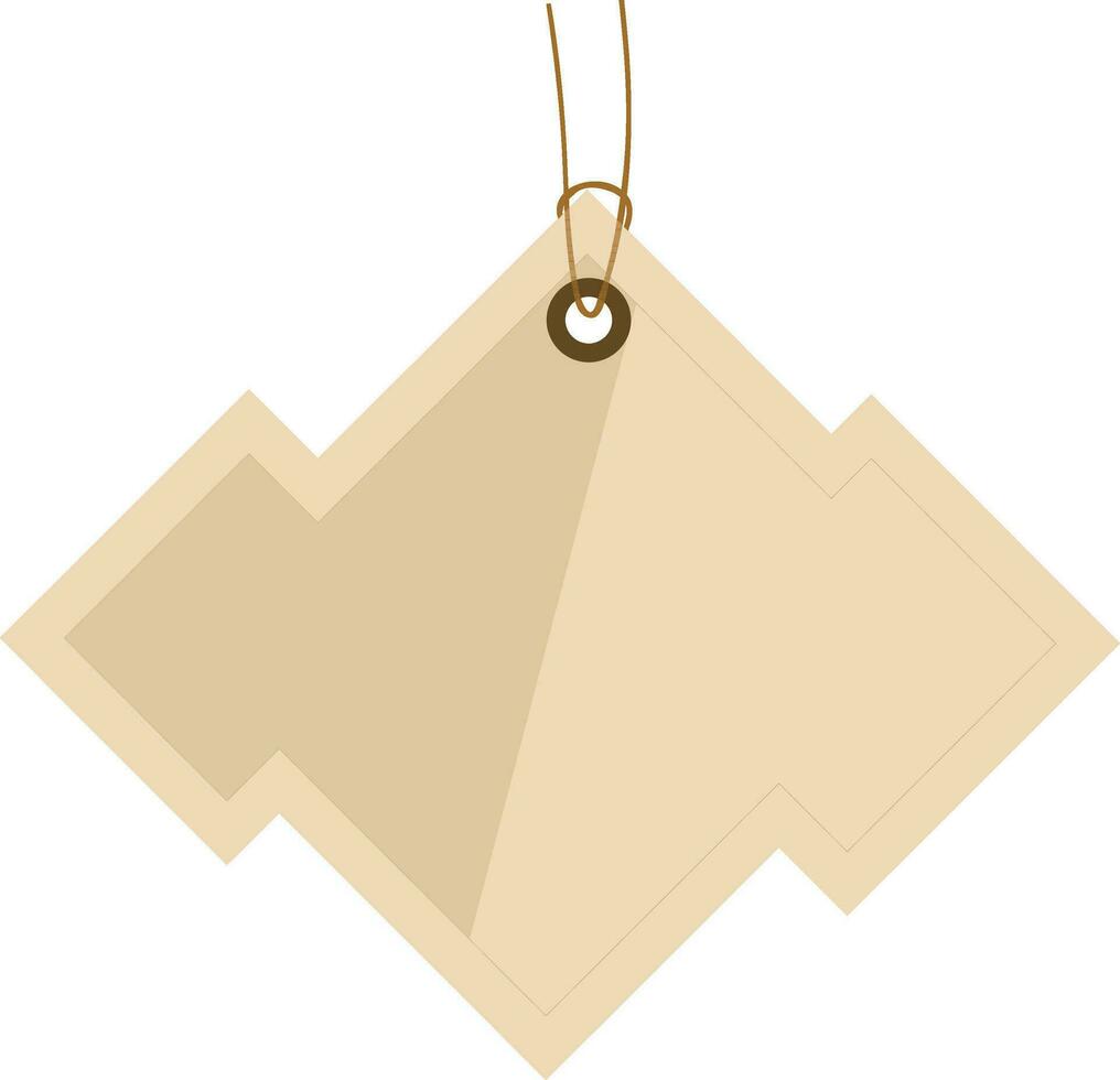 Beige colour tag or label vector