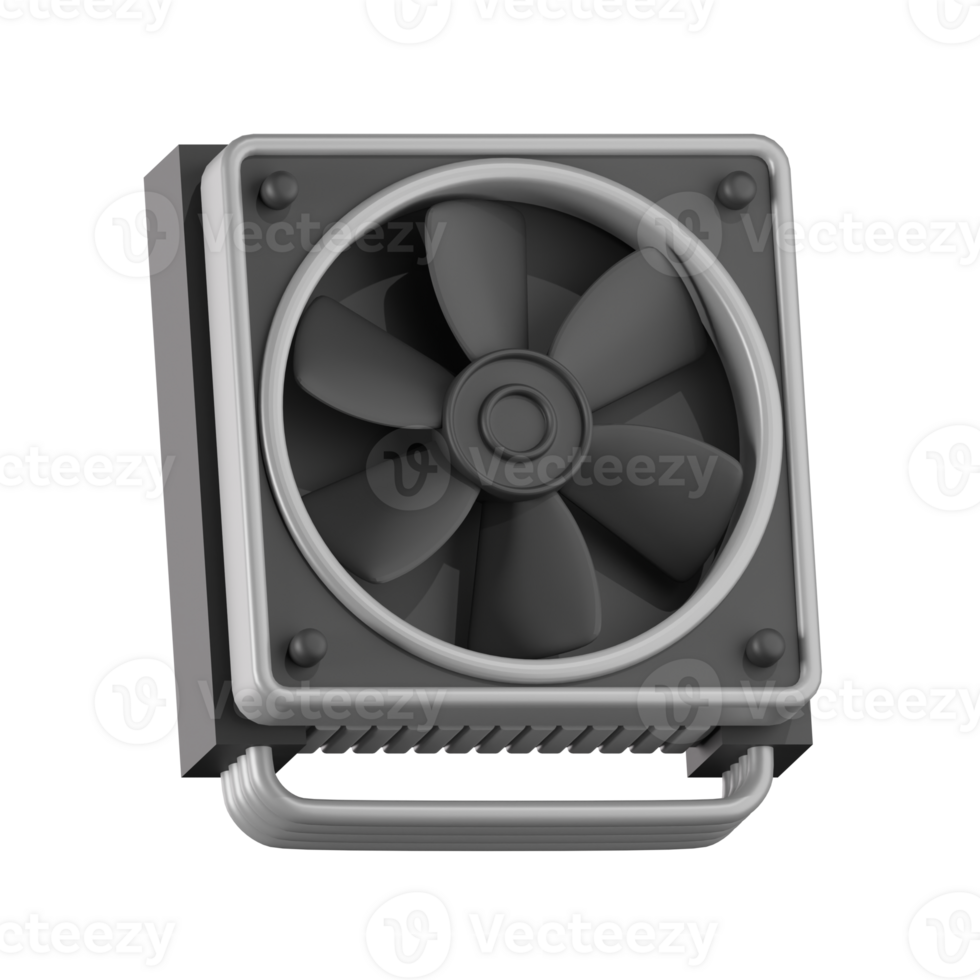 3d icono UPC ventilador componente computadora hardware ilustración concepto icono hacer png