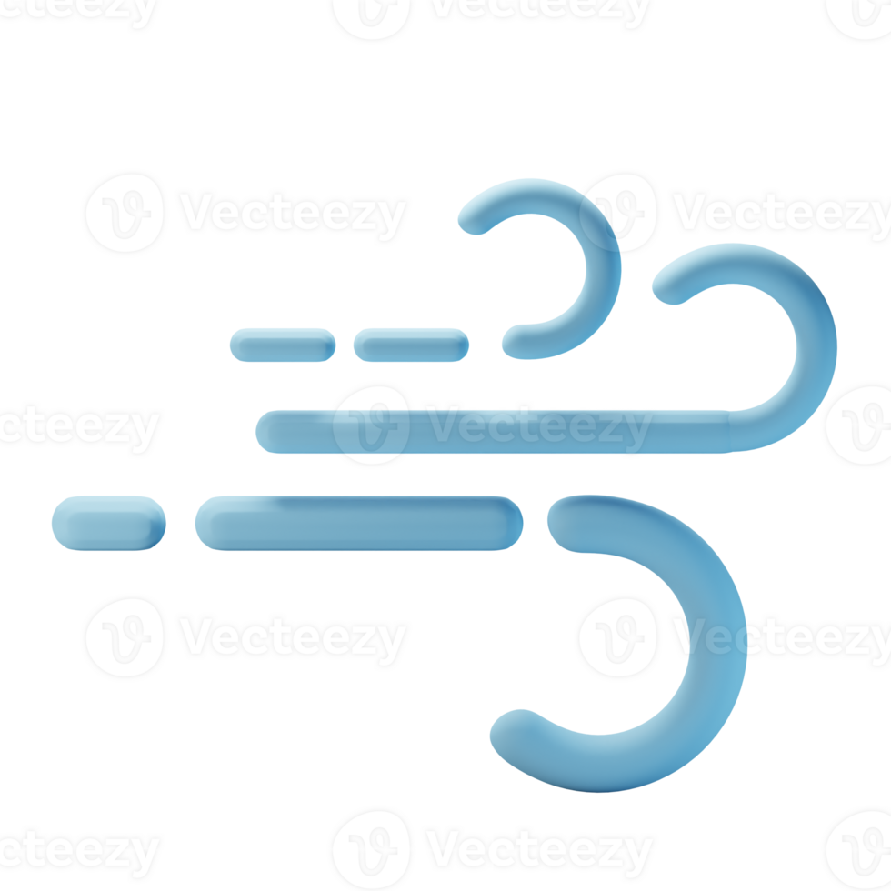 3d icon windy weather forecast illustration concept icon render png