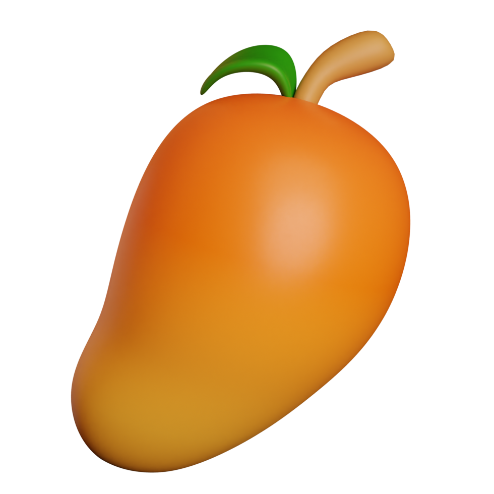 3d icon mango fruit illustration concept icon render png