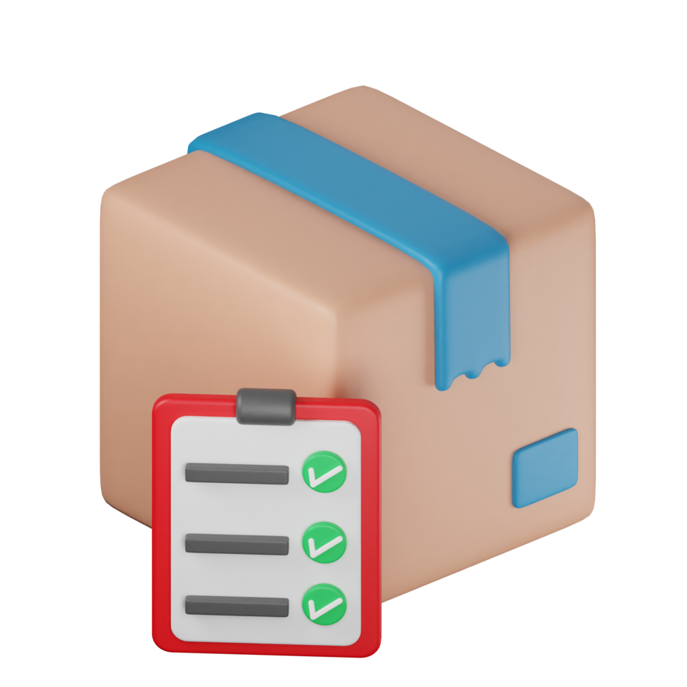3d icon success delivery package delivery illustration concept icon render png