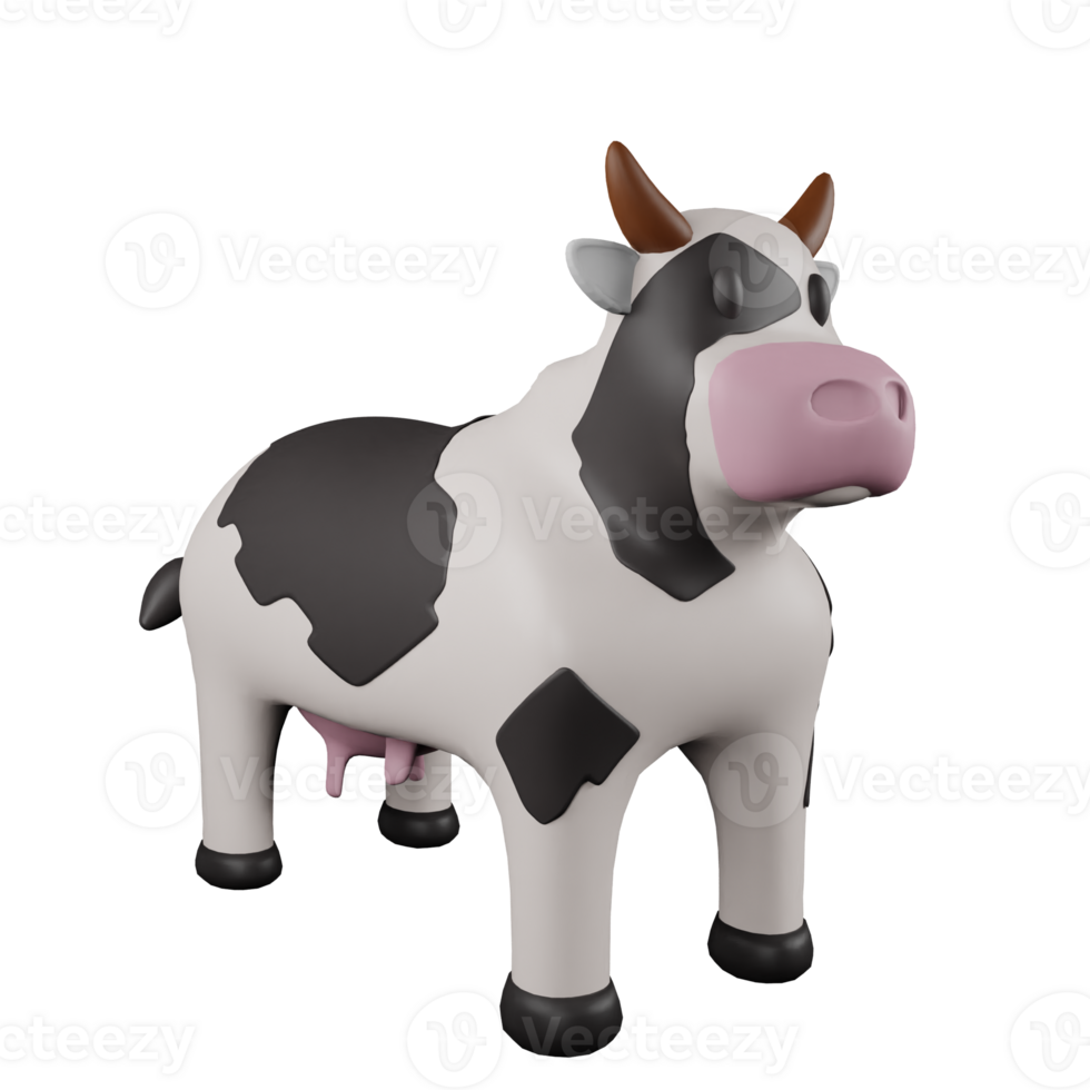 3d icon cow eid adha muslim object illustration concept icon render png