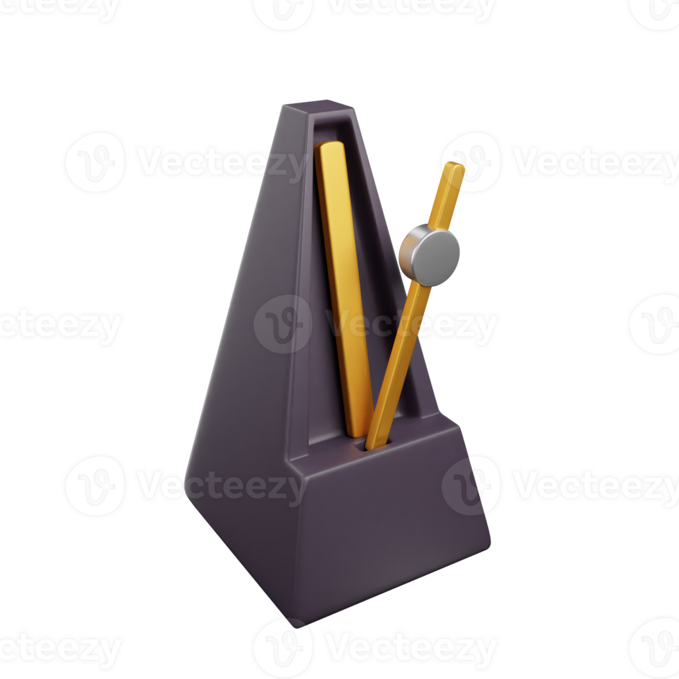 3d icon metronom music studio illustration concept icon render png