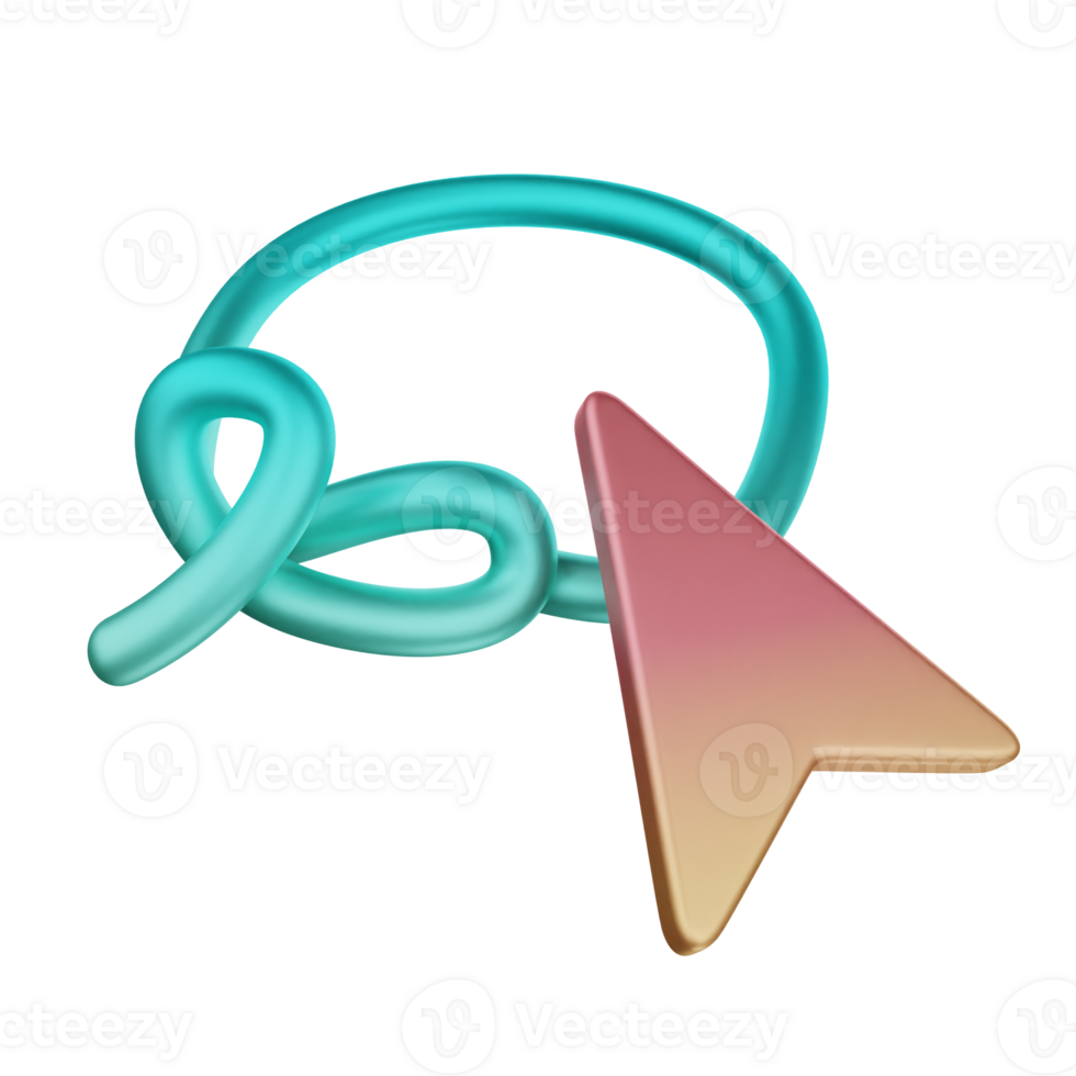 3d icon lasso tool digital illustration concept icon render png