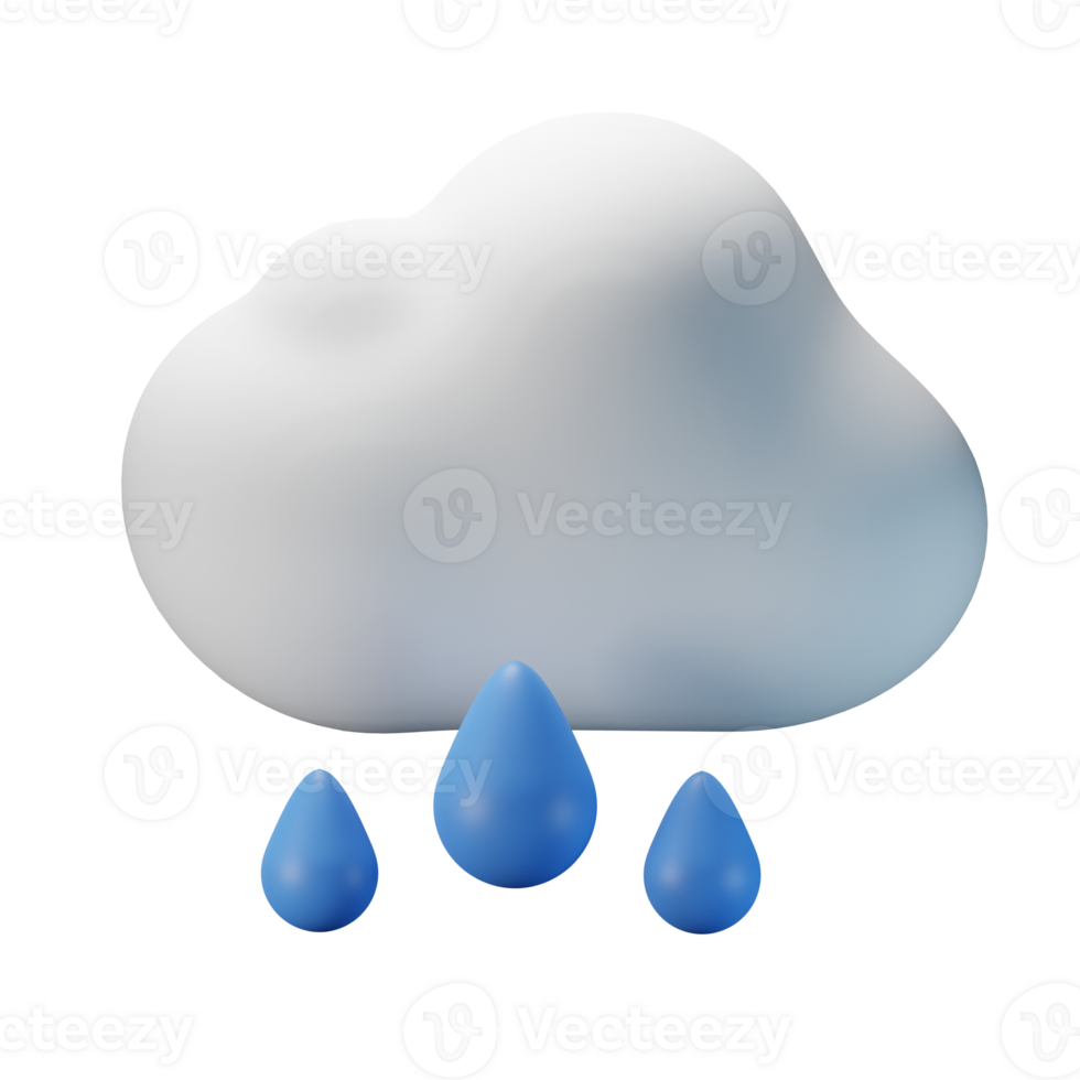 3d ikon regn väder prognos illustration begrepp ikon framställa png