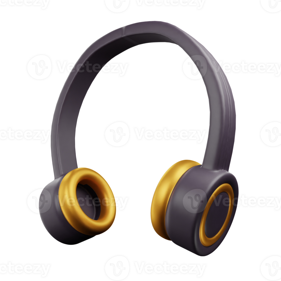 3d icon headphone music studio illustration concept icon render png