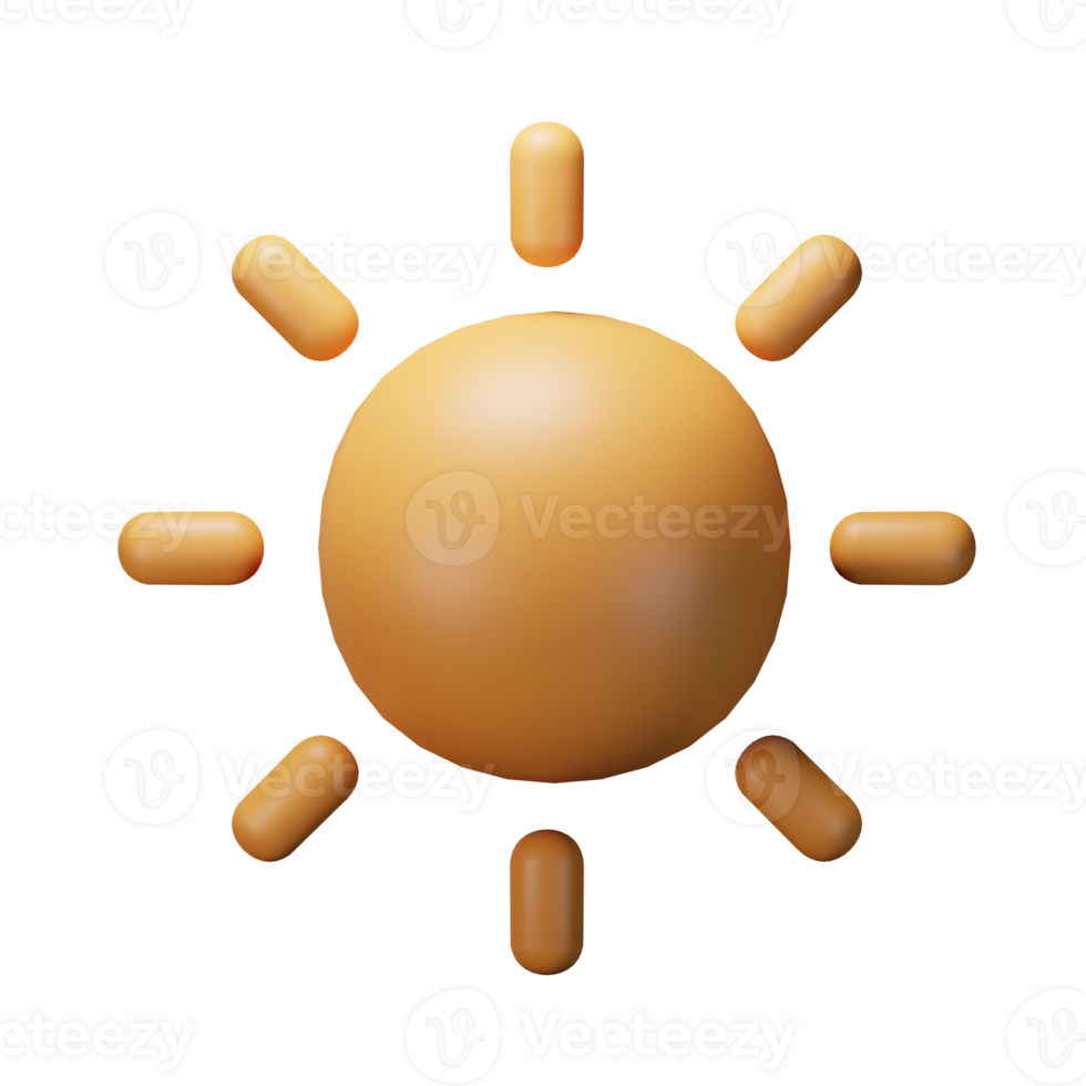 3d icon sunny day weather forecast illustration concept icon render png