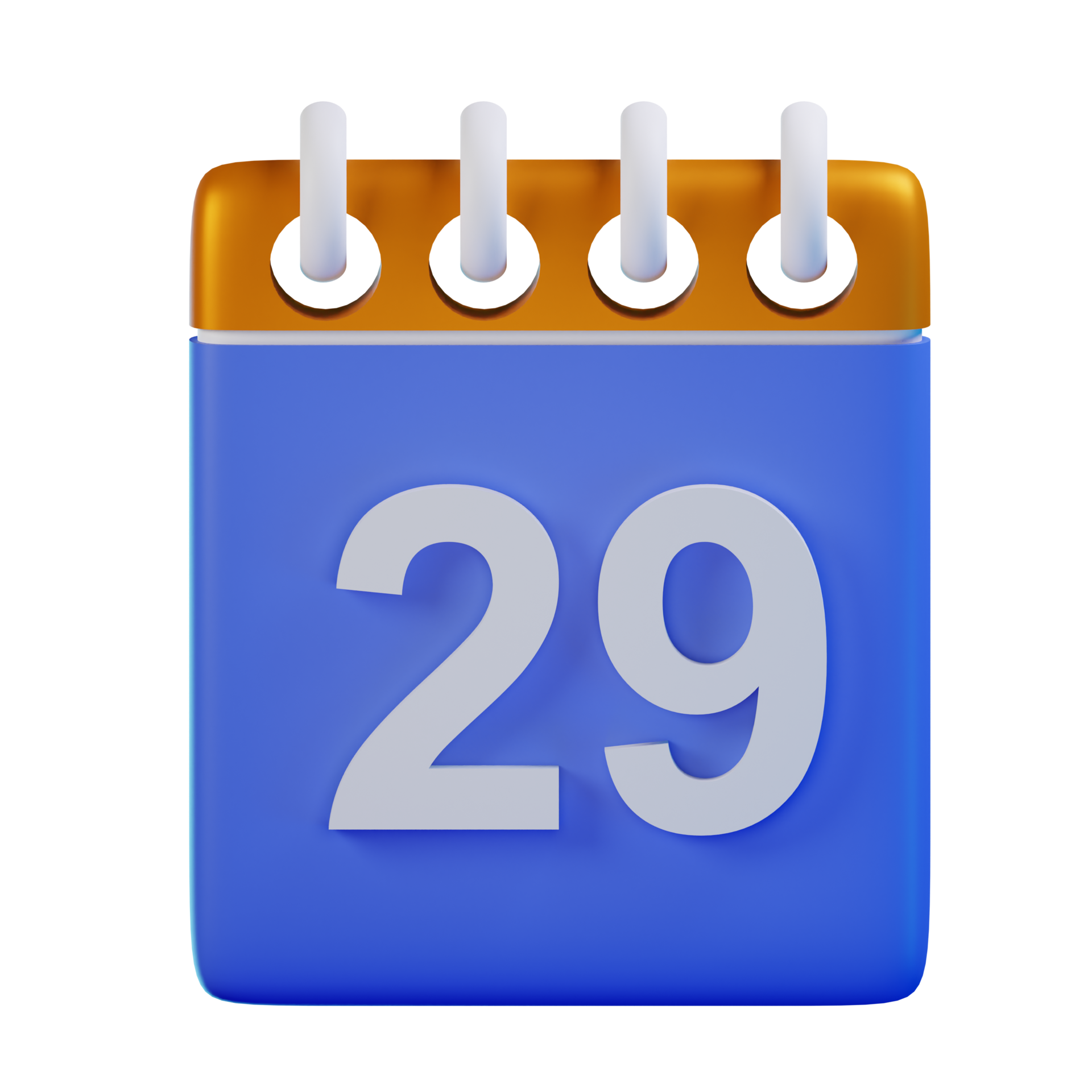 3d icon date 29 calendar illustration concept icon render 24683848 PNG