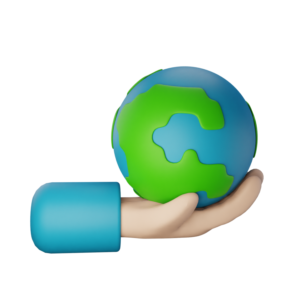 3d icon earth ecology earth day illustration concept icon render png