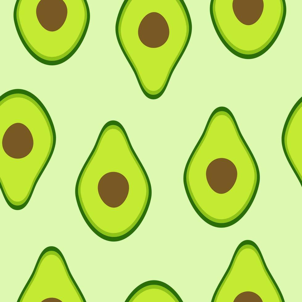 Avocado seamless pattern vector