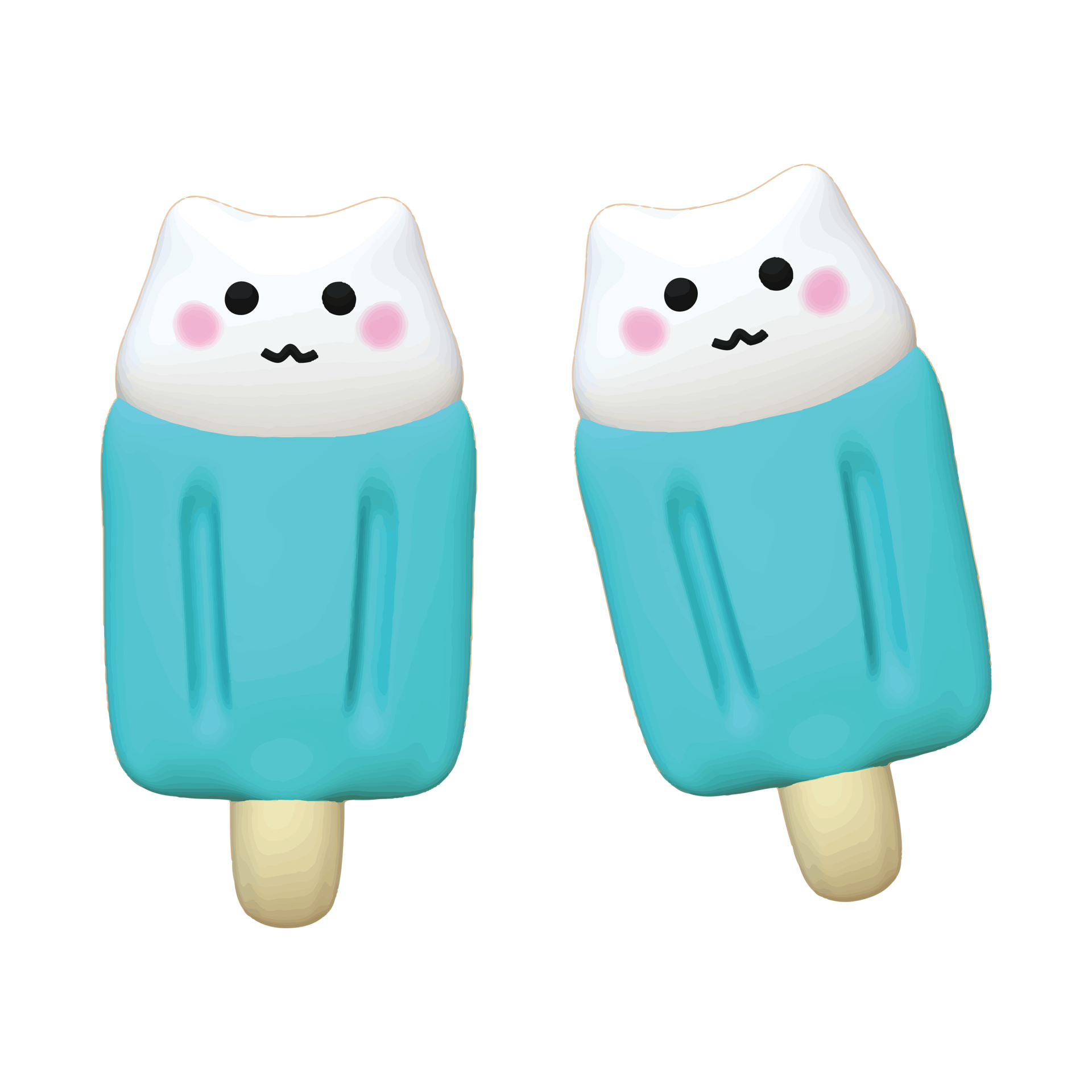 Ice Cream Cat Cookie 24683925 PNG