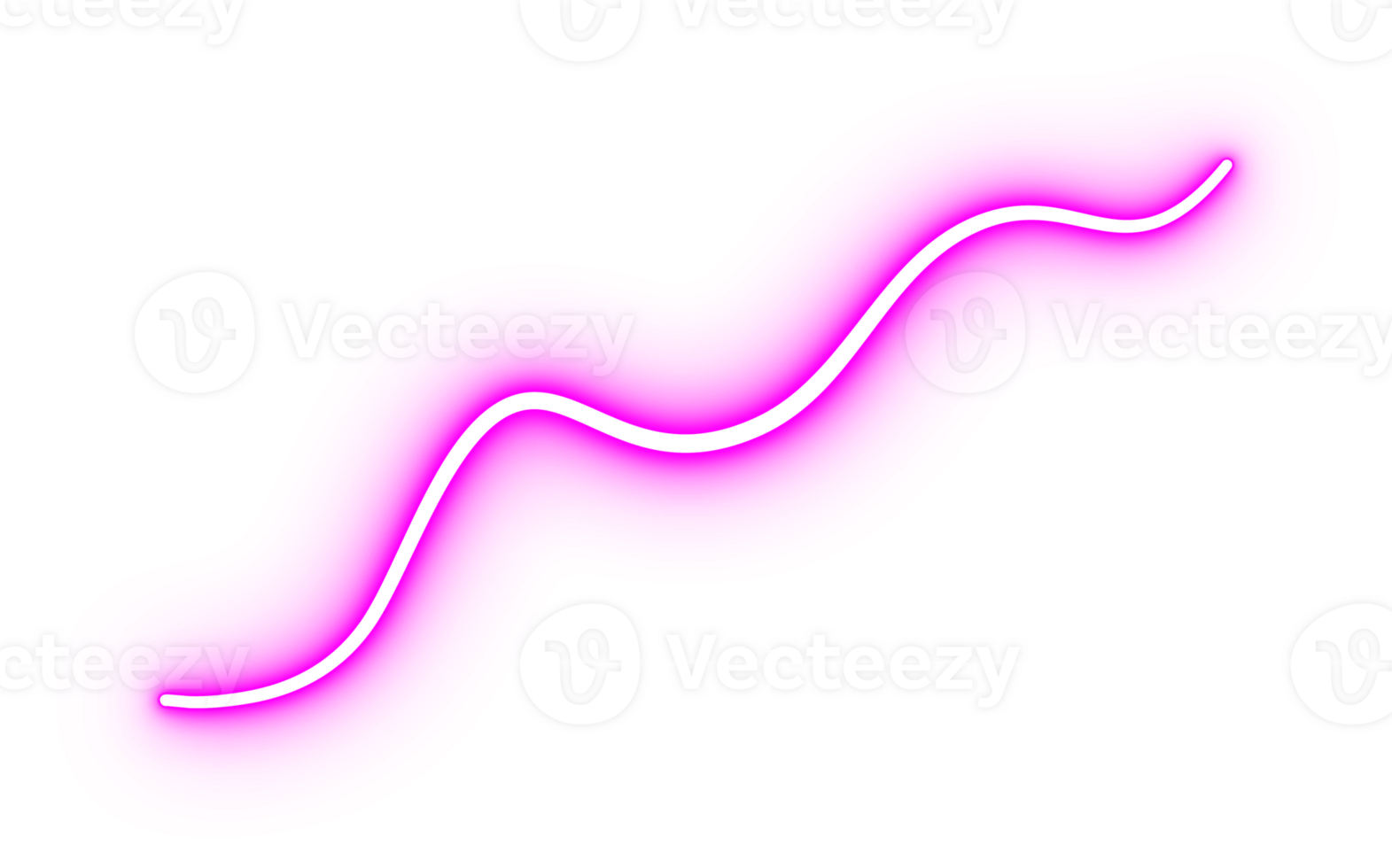 Wavy Light Glowing Neon Curved Line png