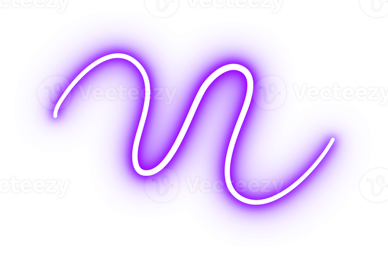 Purple Glowing Neon Curved Line png