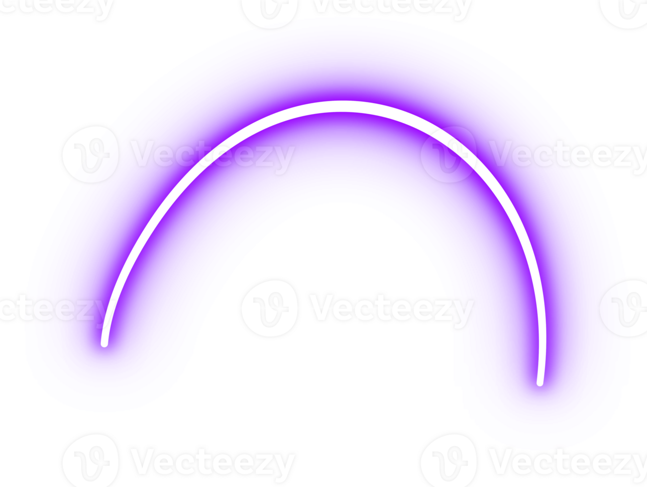 effetto raggiante neon curvo linea png