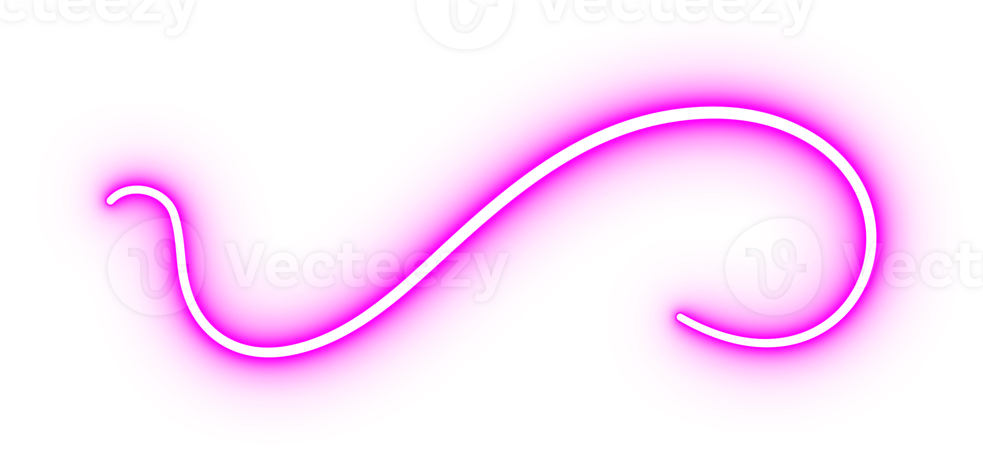 Pink Glowing Neon Curved Line png