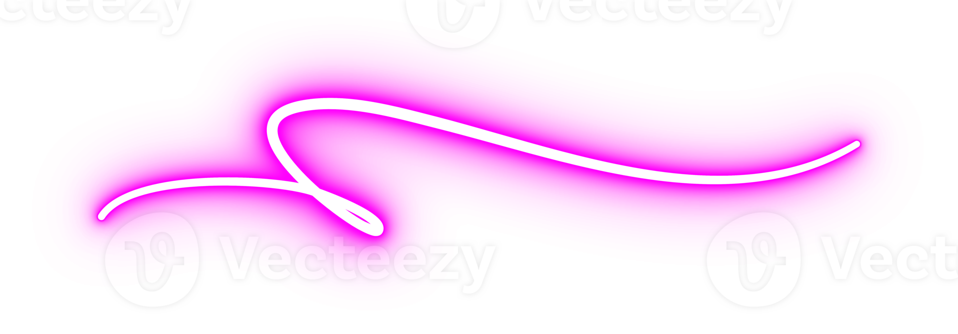 Pink Glowing Neon Curved Line png
