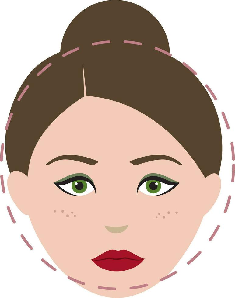Girl Face Icon vector
