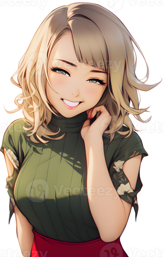 Ai Generated - Anime Girl - Transparent Background 24684165 PNG