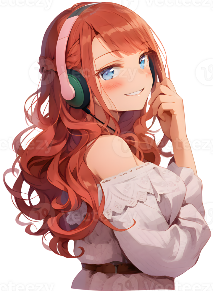 ai generiert - - Anime Mädchen - - transparent Hintergrund png