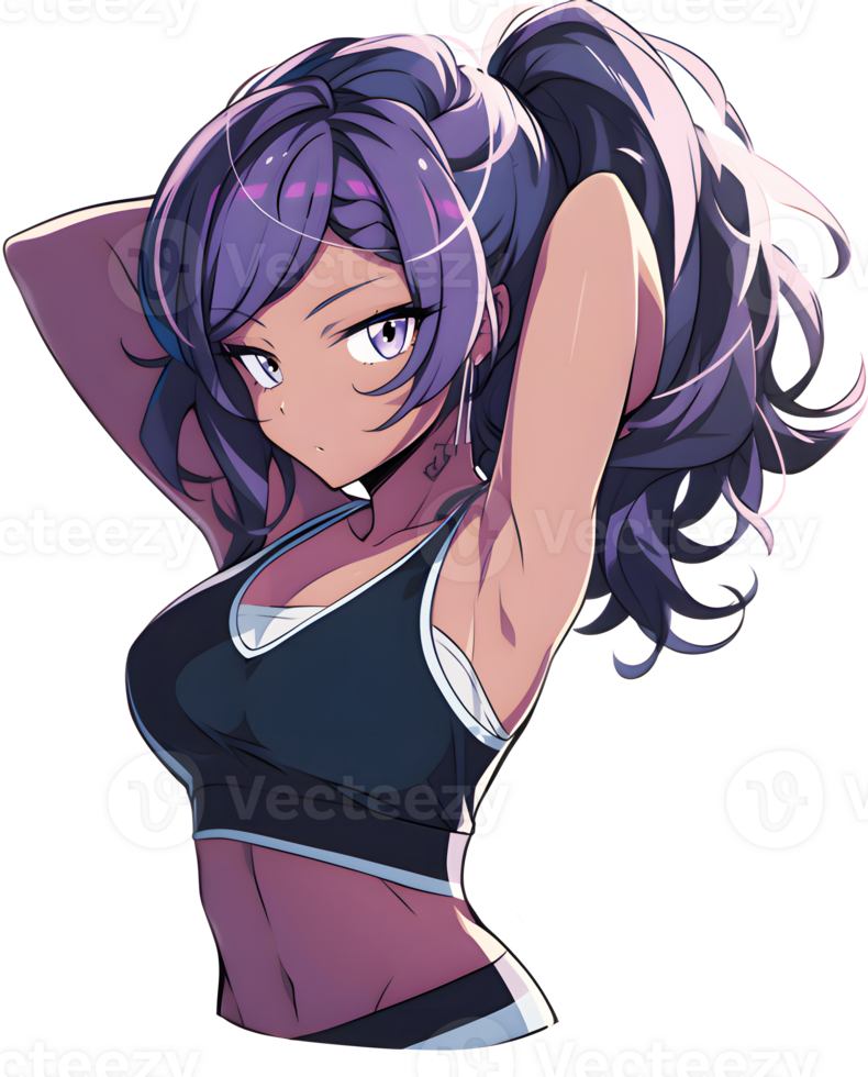 AI GENERATED - Sticker - Smiling Anime Girl 24212227 PNG