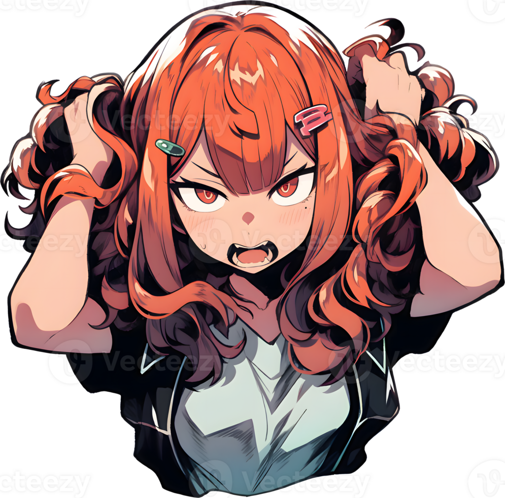 ai generiert - - Anime Mädchen - - transparent Hintergrund png