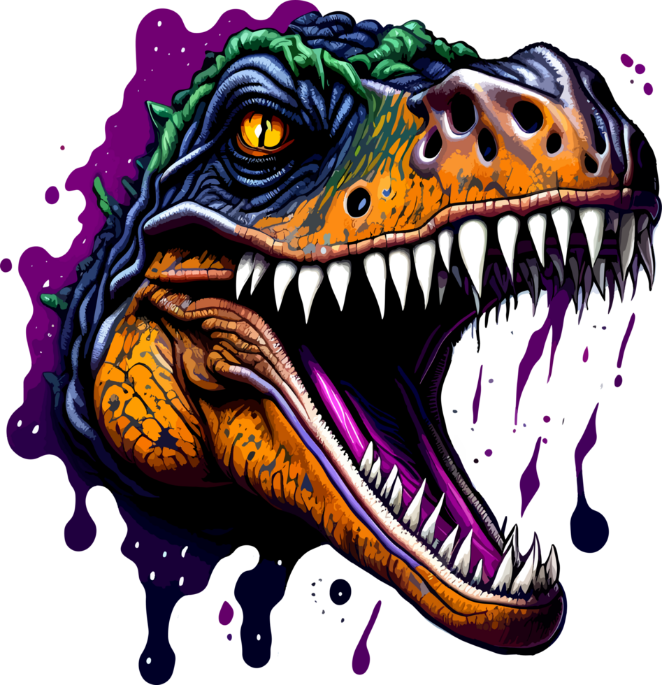 tiranosauro rex portafortuna logo con ai generativo png