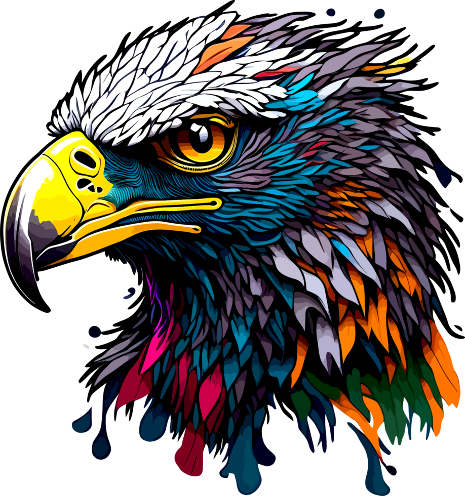 Animal Sticker of Eagle Head with png