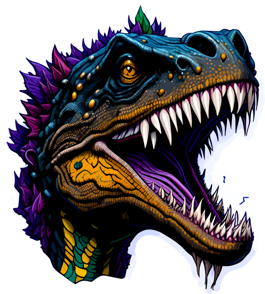 Dino rex Aufkleber mit ai generativ png