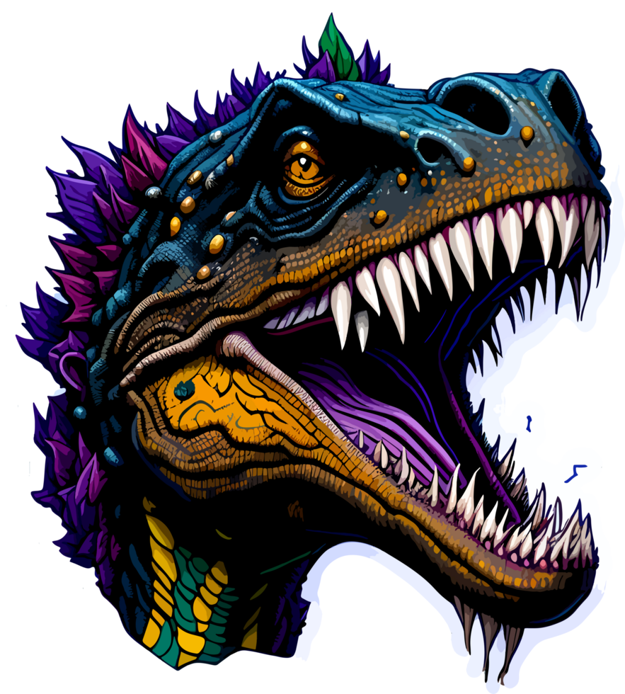 dino rex pegatina con ai generativo png